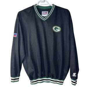 VTG Starter NFL Mens Large Pro Line Green Bay Packers Football Pullover Mesh 90s